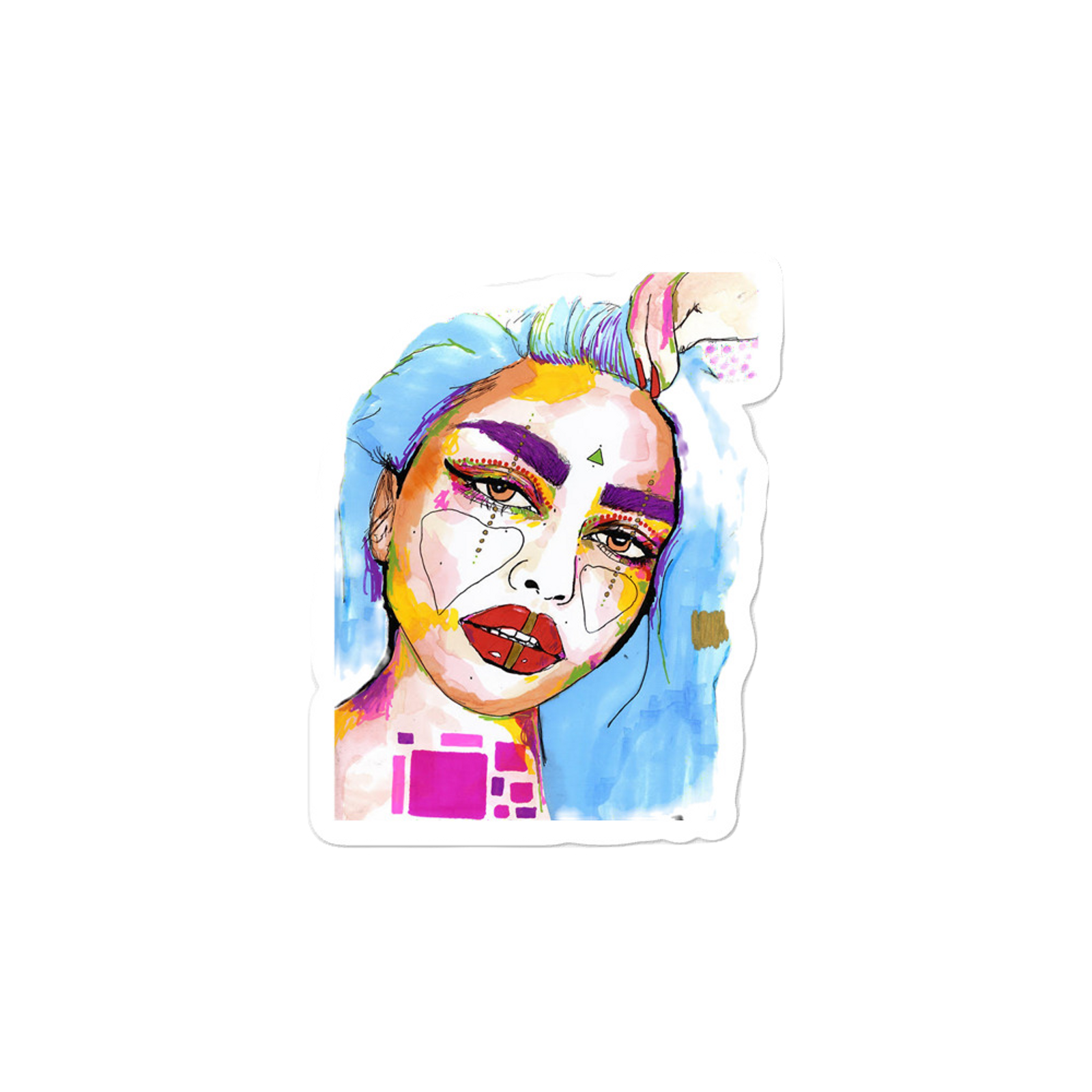 LIGHT PURPLE EYEBROWS MAMI- STICKER