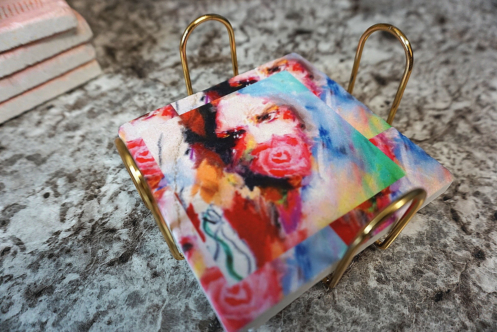 ROSES MAMI MARBLE STONE MARBLE COASTER