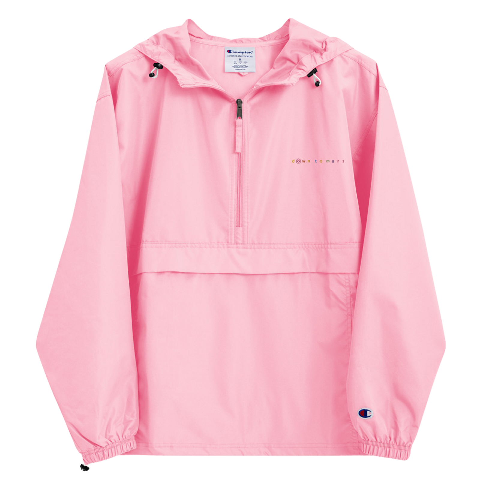 DOWN TO MARS- EMBROIDERED CHAMPION PACKABLE JACKET