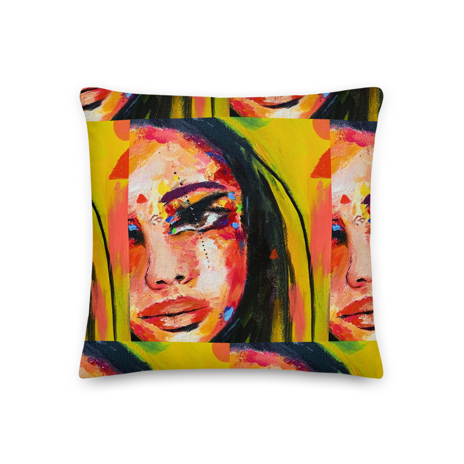 FLOATING LIME GREEN MAMI- PILLOW