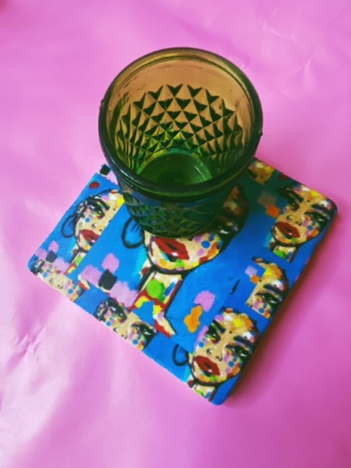 LOST ONE HOOP IN THE OCEAN MAMI MARBLE STONE COASTER