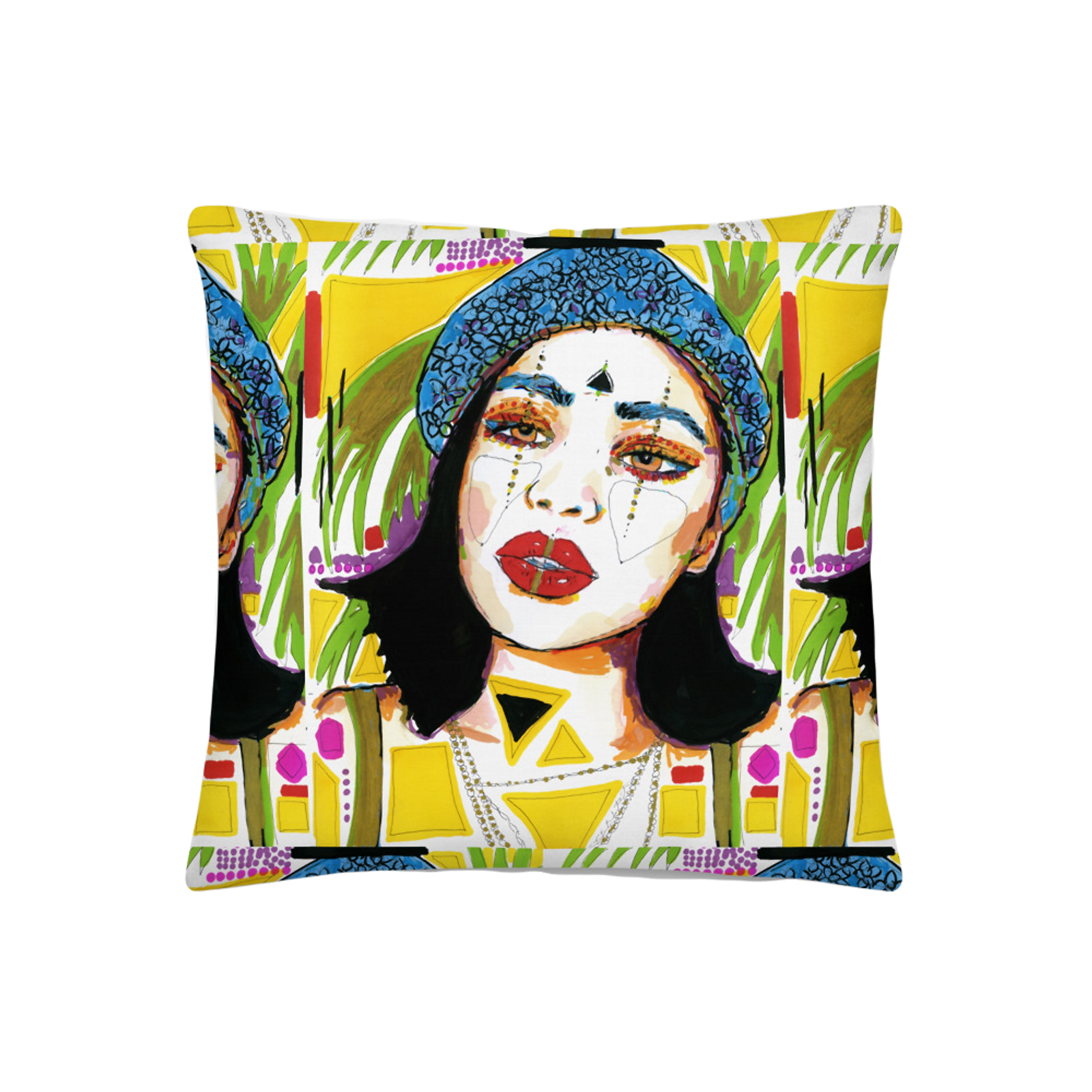 Thumbnail: BLUE BARRETTE MAMI- PILLOW