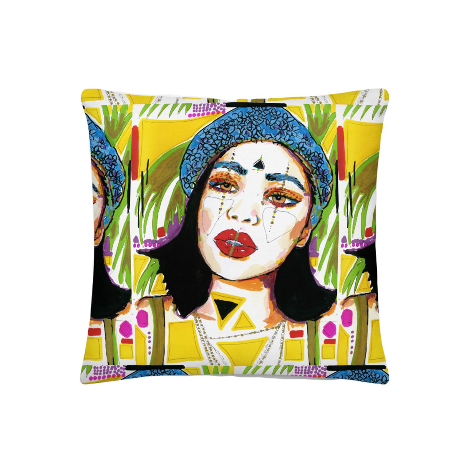 BLUE BARRETTE MAMI- PILLOW