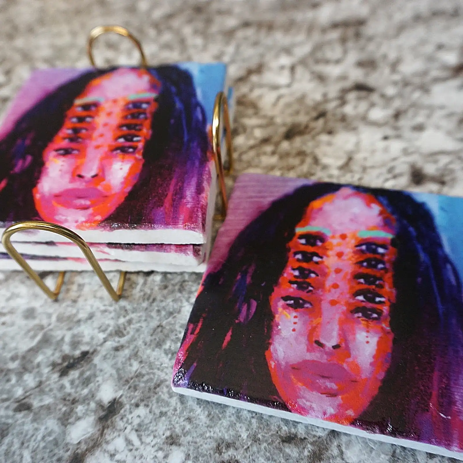 Thumbnail: 10 EYES MAMI STONE MARBLE COASTER